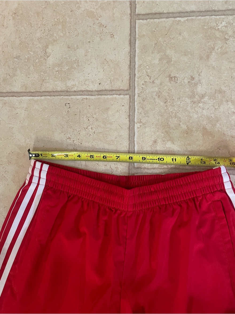 NWT adidas Women’s Red Track Pants with White Ruffle Overlay - Picture 12 of 15